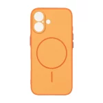 قاب Soft طرح مگ سیف محافظ لنزدار Apple iPhone 16 - نارنجی