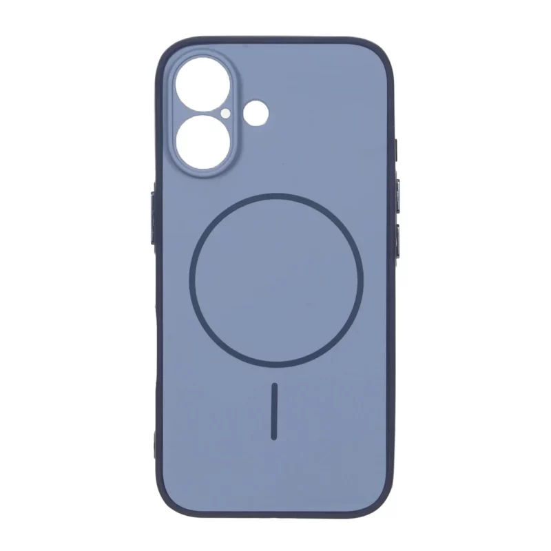 قاب Soft طرح مگ سیف محافظ لنزدار Apple iPhone 16 - آبی - تصویر 2