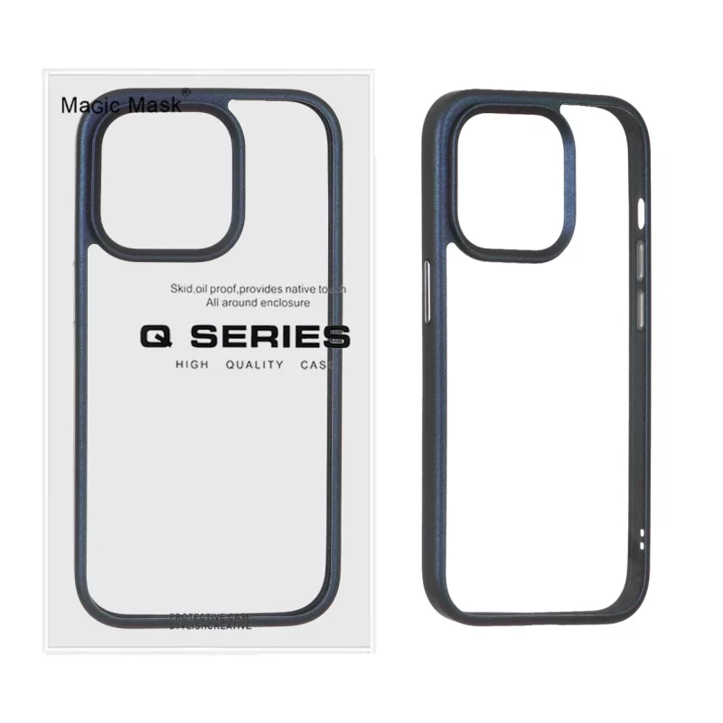 قاب اورجینال Q Series شفاف Ice مدل Apple iPhone 14 Pro - سرمه ای (پک دار) - تصویر 2