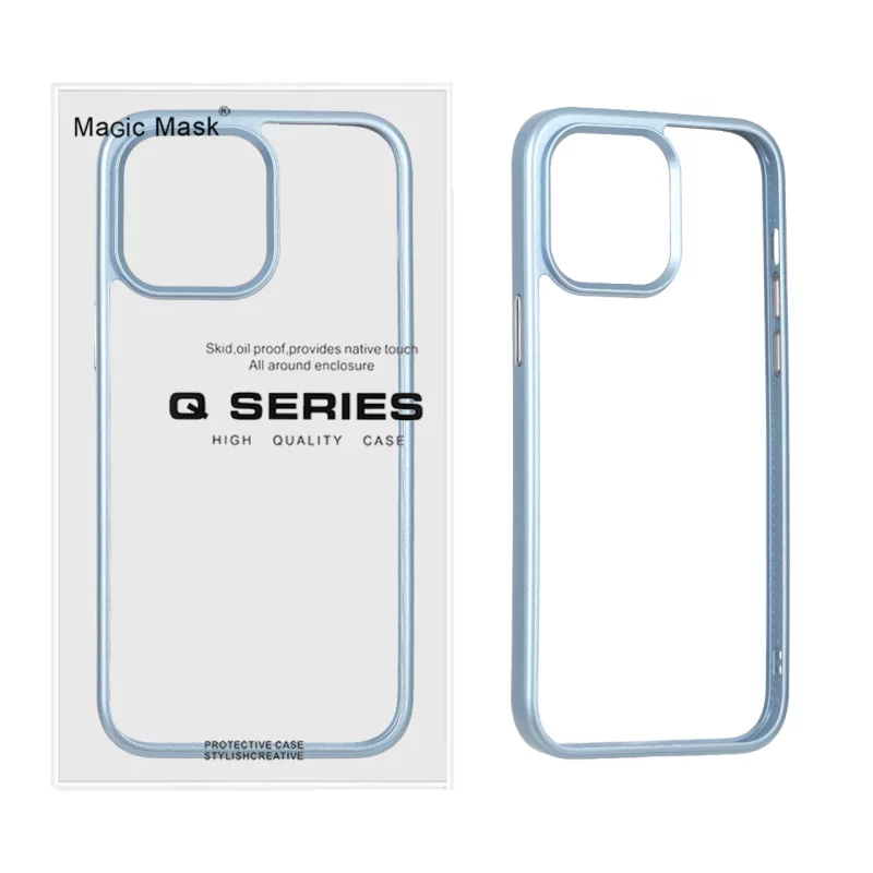 قاب اورجینال Q Series شفاف Ice مدل Apple iPhone 14 Pro Max - آبی (پک دار) - تصویر 2