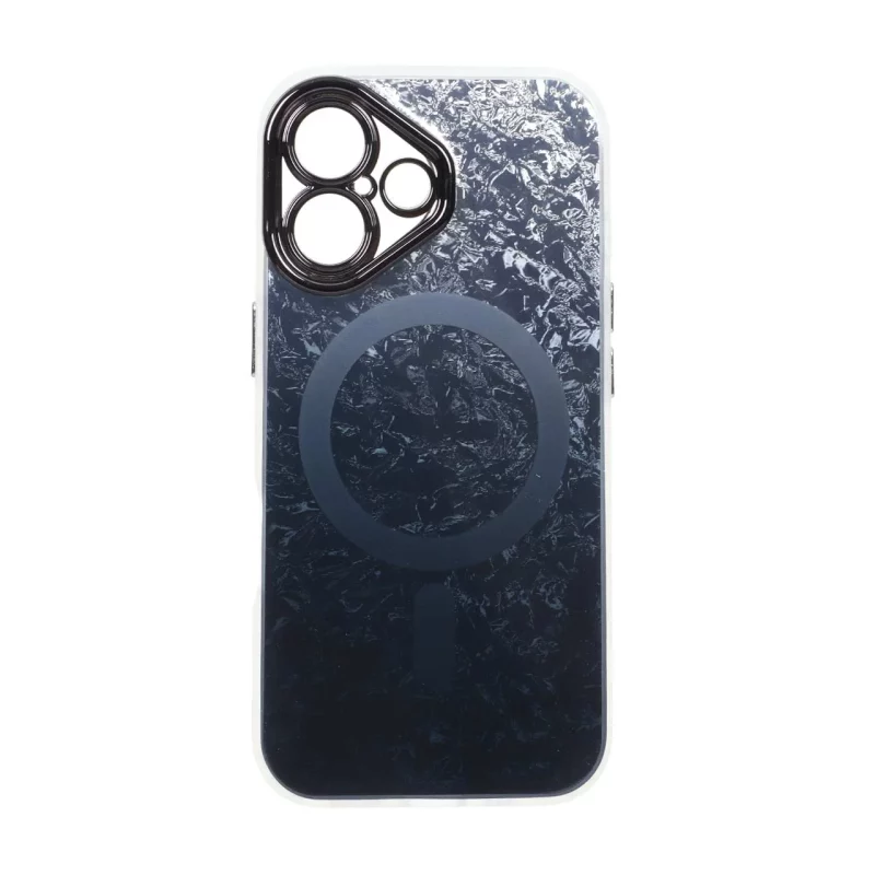 قاب ice طرح مگ سیف دور مات لنز شفاف Apple iPhone 16 - سرمه ای - تصویر 2