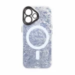 قاب ice طرح مگ سیف دور مات لنز شفاف Apple iPhone 16 - نقره ای
