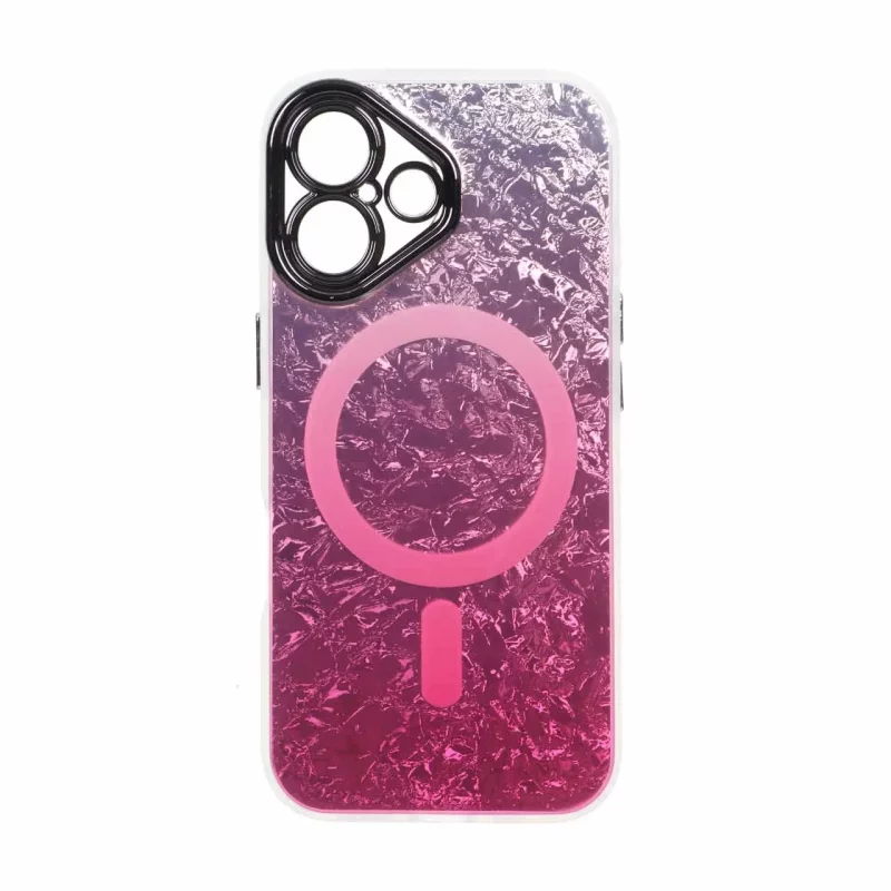 قاب ice طرح مگ سیف دور مات لنز شفاف Apple iPhone 16 - سرخابی - تصویر 2