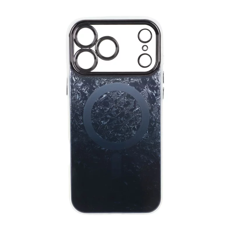 قاب ice طرح مگ سیف دور مات لنز شفاف Apple iPhone 17 Pro Max - سرمه ای - تصویر 2
