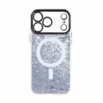 قاب ice طرح مگ سیف دور مات لنز شفاف Apple iPhone 17 Pro Max - نقره ای