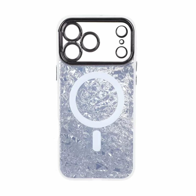 قاب ice طرح مگ سیف دور مات لنز شفاف Apple iPhone 17 Pro Max - نقره ای - تصویر 2
