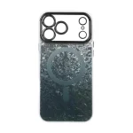 قاب ice طرح مگ سیف دور مات لنز شفاف Apple iPhone 17 Pro Max - سبز تیره