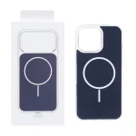 قاب پشت رنگی دور ژله ای با قابلیت شارژ MagSafe مدل Apple iPhone 16 Pro Max - سرمه ای (پک دار)