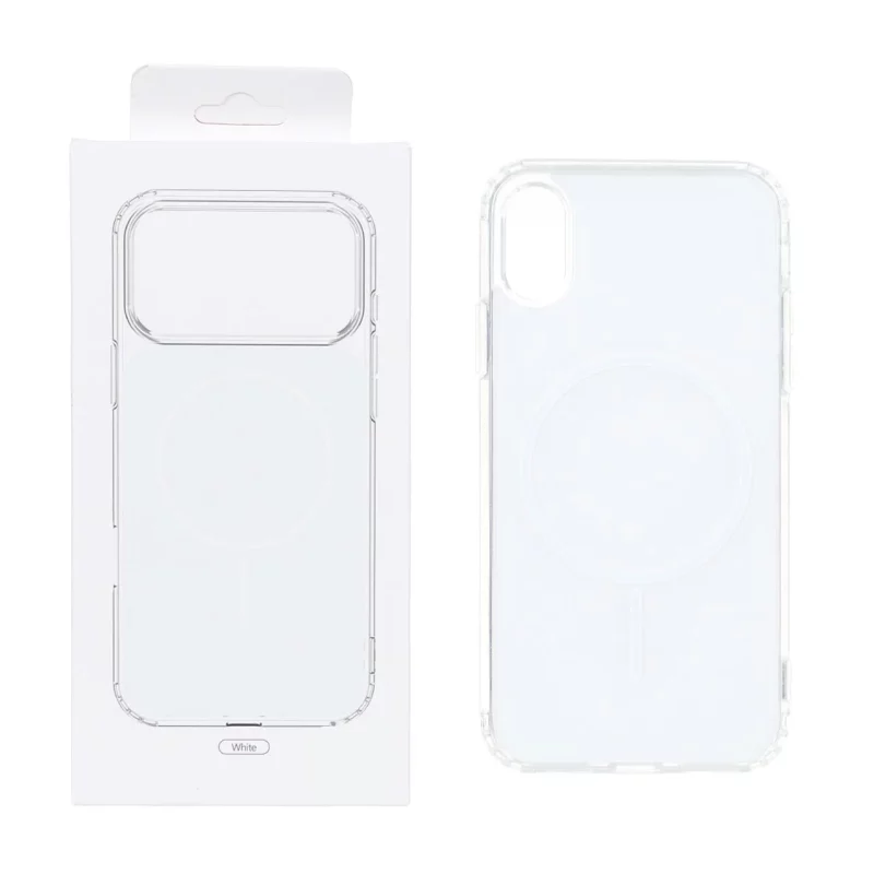 قاب پشت رنگی دور ژله ای با قابلیت شارژ MagSafe مدل Apple iPhone X / iPhone XS - سفید (پک دار) - تصویر 2