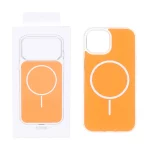قاب پشت رنگی دور ژله ای با قابلیت شارژ MagSafe مدل Apple iPhone 15 / iPhone 14 / iPhone 13 - نارنجی (پک دار)