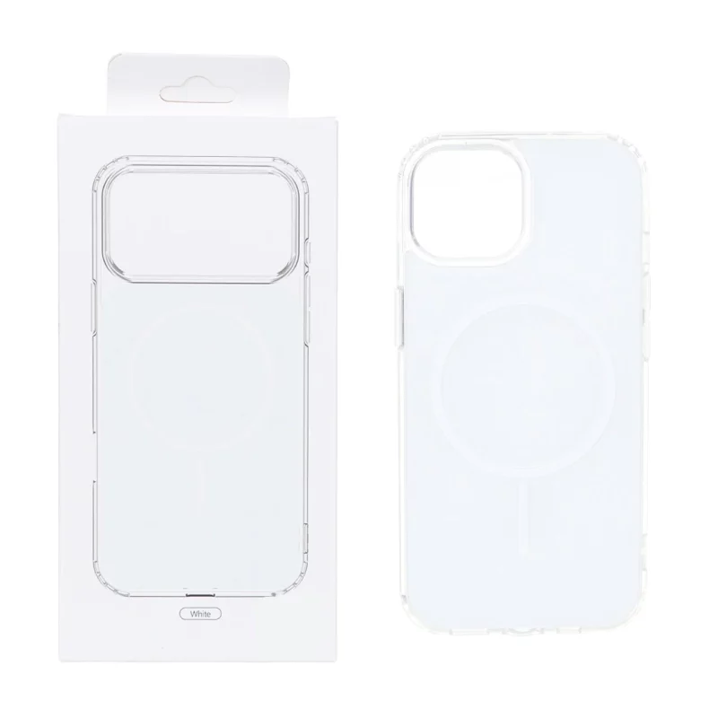 قاب پشت رنگی دور ژله ای با قابلیت شارژ MagSafe مدل Apple iPhone 15 / iPhone 14 / iPhone 13 - سفید (پک دار) - تصویر 2