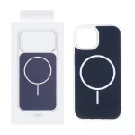 قاب پشت رنگی دور ژله ای با قابلیت شارژ MagSafe مدل Apple iPhone 13 / iPhone 14 - سرمه ای (پک دار)