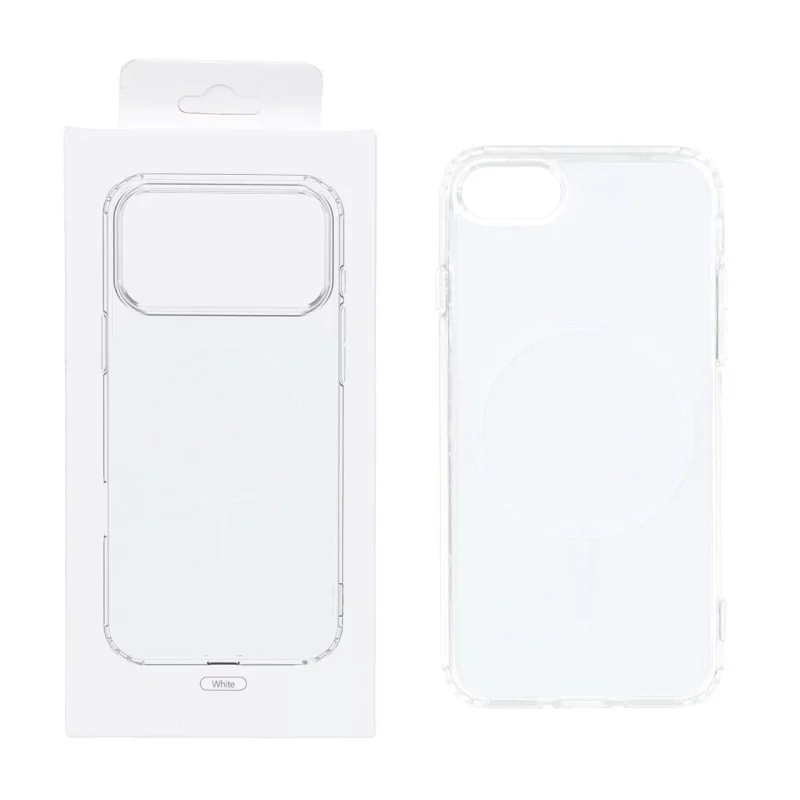 قاب پشت رنگی دور ژله ای با قابلیت شارژ MagSafe مدل Apple iPhone 7 / iPhone 8 / iPhone SE (2020) - سفید (پک دار) - تصویر 2
