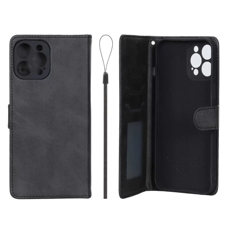 کیف موبایل مگنتی درجه یک داخل خز MNC Plus مدل Apple iPhone 12 Pro Max - مشکی - تصویر 2