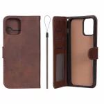 کیف موبایل مگنتی درجه یک داخل خز MNC Plus مدل Apple iPhone 12 Pro / iPhone 12 - قهوه ای