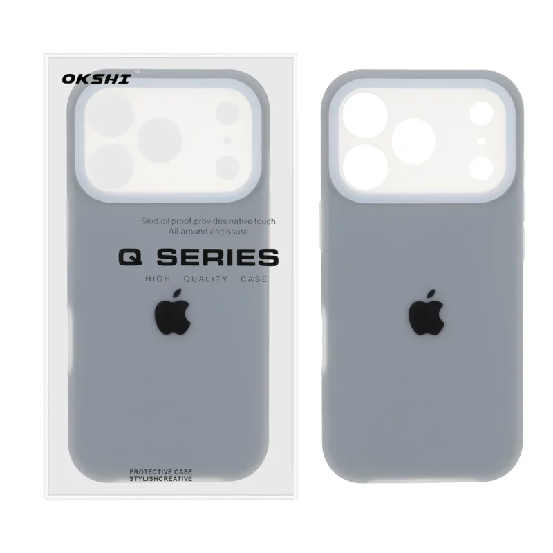 قاب Q Series سیلیکونی پاستیلی Apple iPhone 17 Pro - خاکستری (پک دار) - تصویر 2