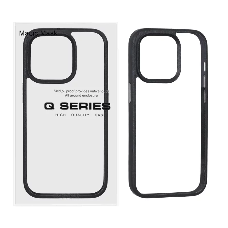 قاب اورجینال Q Series شفاف Ice مدل Apple iPhone 14 Pro - مشکی (پک دار) - تصویر 2