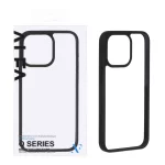 قاب اورجینال Q Series شفاف Alfa مدل Apple iPhone 15 Pro Max - مشکی (پک دار)