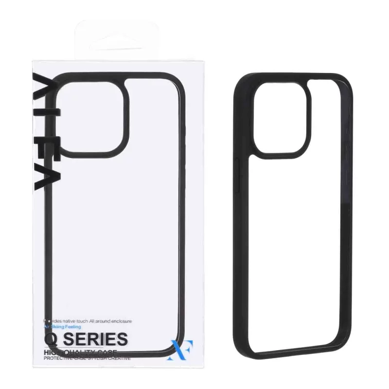 قاب اورجینال Q Series شفاف Alfa مدل Apple iPhone 15 Pro Max - مشکی (پک دار) - تصویر 2