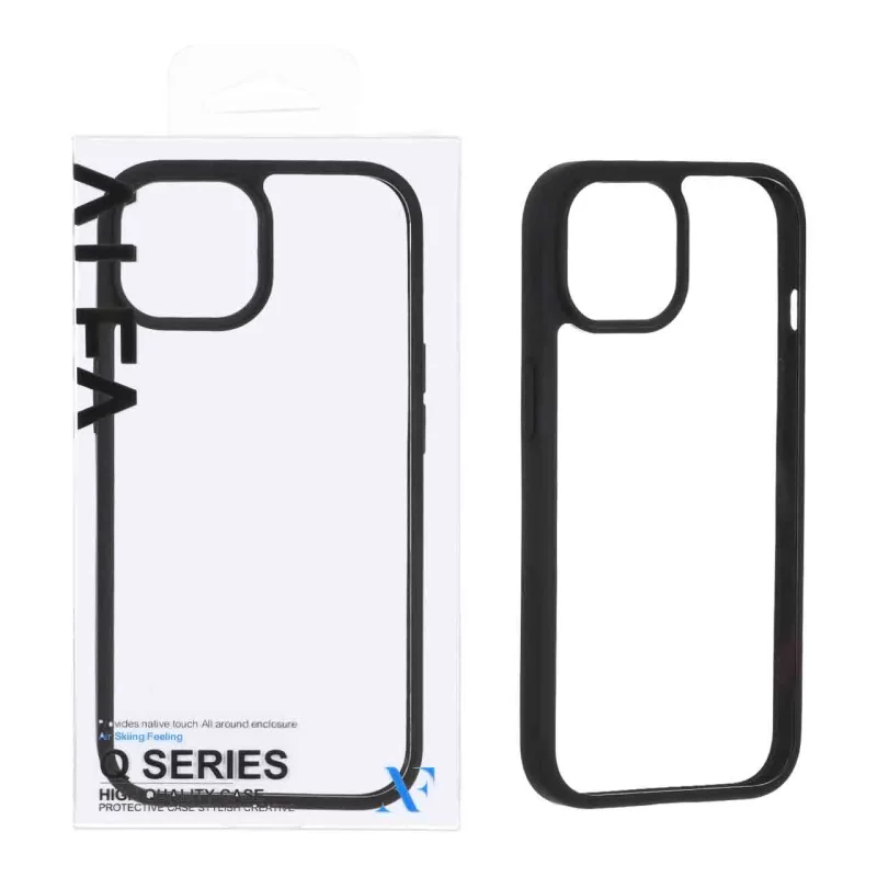 قاب اورجینال Q Series شفاف Alfa مدل Apple iPhone 15 / iPhone 14 / iPhone 13 - مشکی (پک دار) - تصویر 2