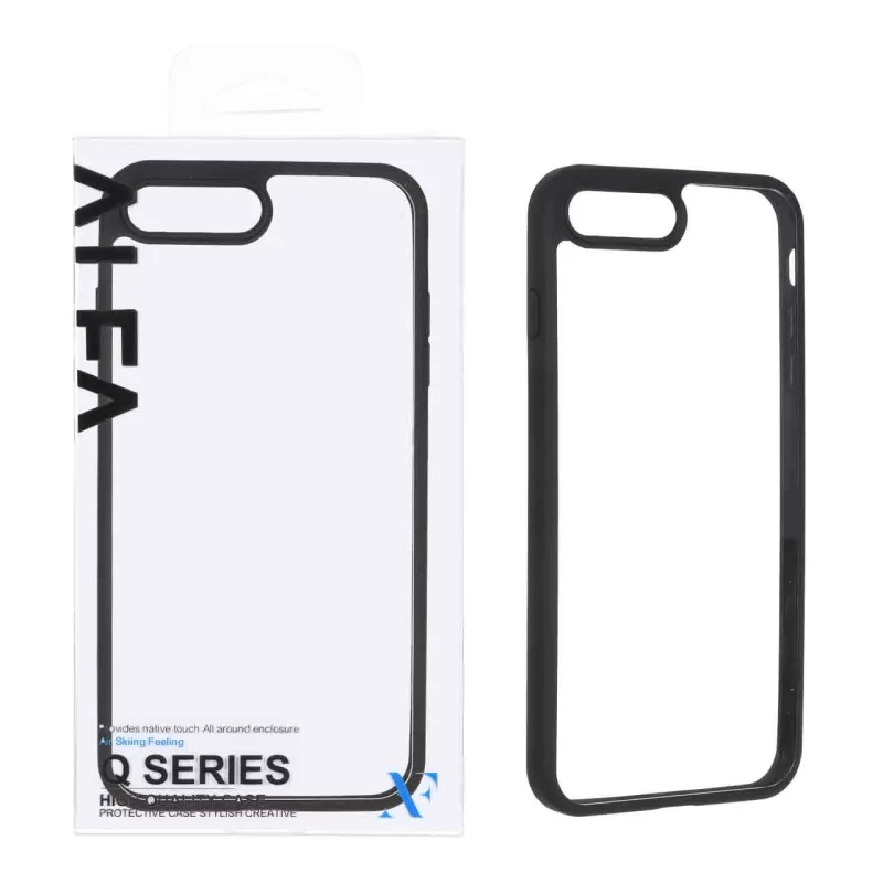 قاب اورجینال Q Series شفاف Alfa مدل Apple iPhone 6 Plus / iPhone 7 Plus / iPhone 8 Plus - مشکی (پک دار) - تصویر 2