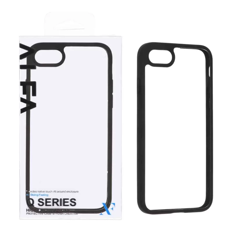 قاب اورجینال Q Series شفاف Alfa مدل Apple iPhone 6 / iPhone 7 / iPhone 8 / iPhone SE (2020) - مشکی (پک دار) - تصویر 2