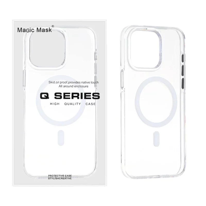 قاب اورجینال Magic Mask پشت سخت شفاف MagSafe مدل Apple iPhone 15 Pro Max (پک دار) - تصویر 2