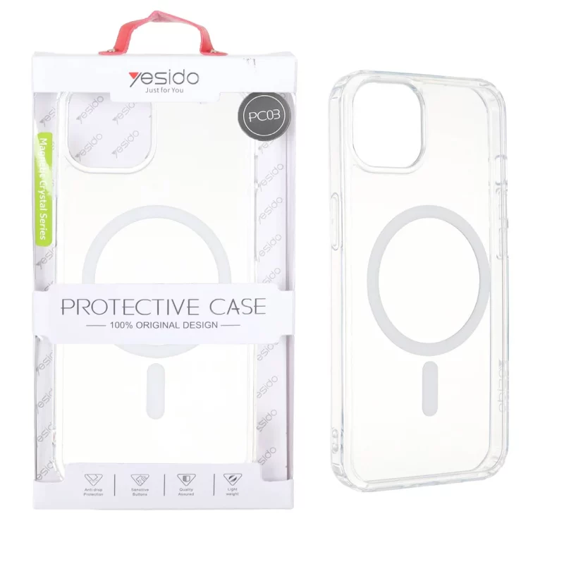 قاب اورجینال Yesido PC03 شفاف MagSafe مدل Apple iPhone 13 / iPhone 14 (پک دار) - تصویر 2