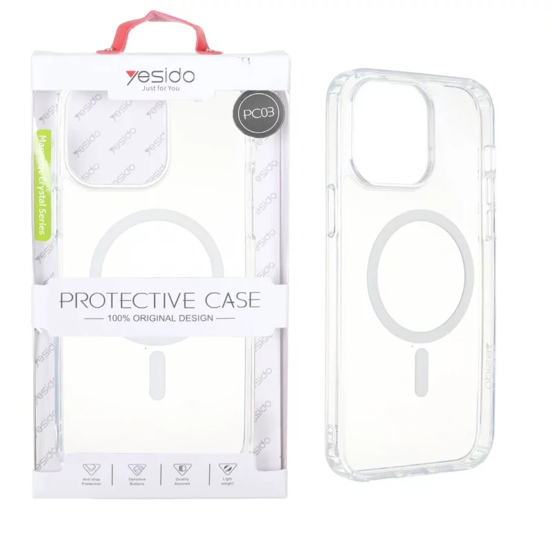قاب اورجینال Yesido PC03 شفاف MagSafe مدل Apple iPhone 14 Pro Max (پک دار) - تصویر 2