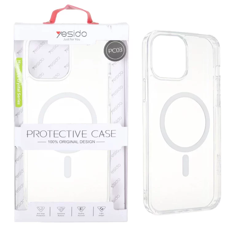 قاب اورجینال Yesido PC03 شفاف MagSafe مدل Apple iPhone 13 Pro Max (پک دار) - تصویر 2