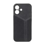 قاب چرمی سوزنی Nillkin دو تکه محافظ لنزدار Apple iPhone 16 - مشکی