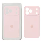 قاب سیلیکونی پاک کنی محافظ لنزدار اورجینال Apple iPhone 17 Pro Max - صورتی چرک کد 1 (پک دار) - NTC