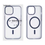 قاب اورجینال VAWI سیلیکونی پاستیلی MagSafe مدل Apple iPhone 13 / iPhone 14 - سرمه ای (پک دار)