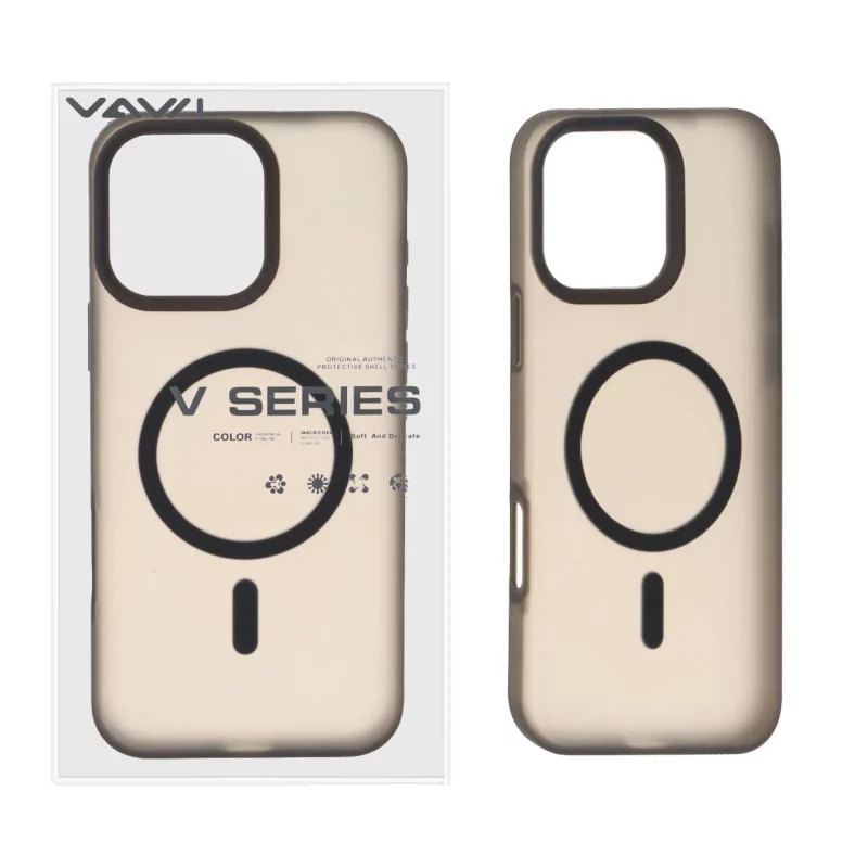 قاب اورجینال VAWI سیلیکونی پاستیلی MagSafe مدل Apple iPhone 16 Pro Max - مشکی (پک دار) - تصویر 2