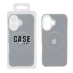قاب سیلیکونی پاستیلی Magsafe محافظ لنزدار Apple iPhone 16 - خاکستری (پک دار)