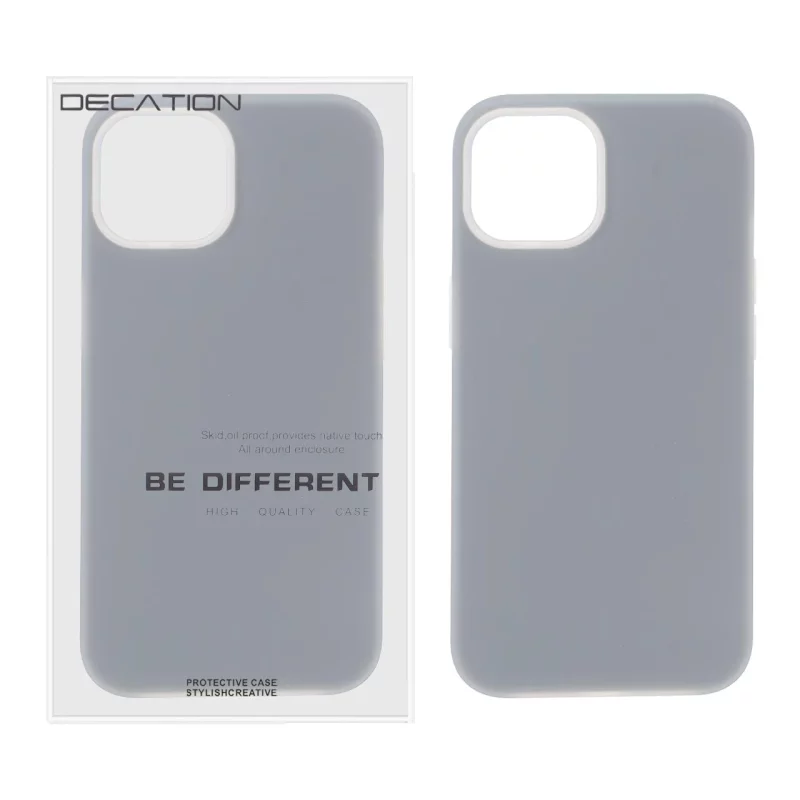 قاب Decation سیلیکونی پاستیلی Apple iPhone 13 / iPhone 14 - خاکستری (پک دار) - تصویر 2
