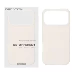 قاب Decation سیلیکونی پاستیلی Apple iPhone 17 Pro Max - کرم (پک دار)