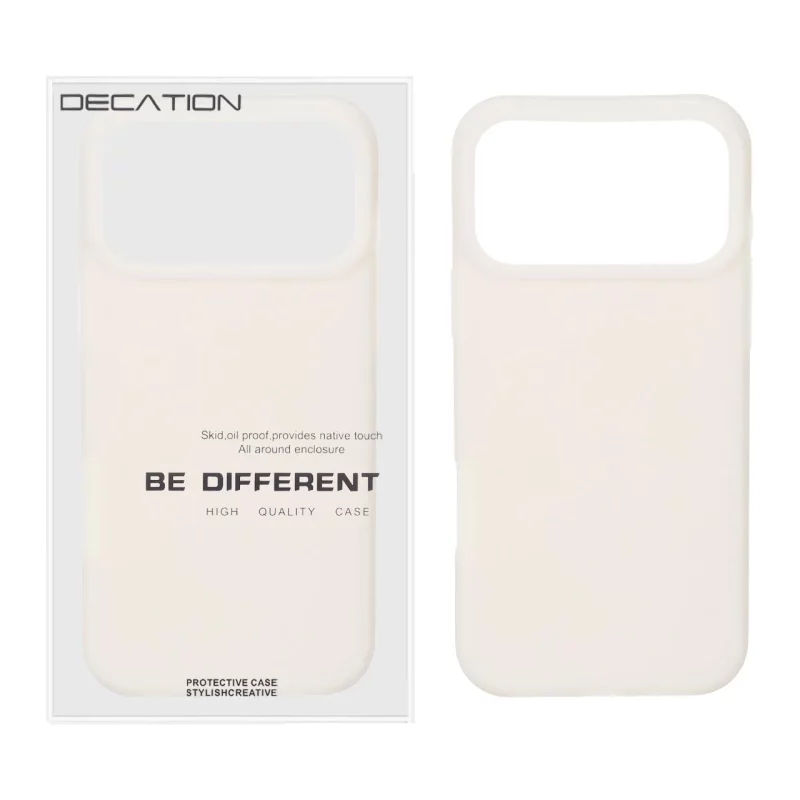قاب Decation سیلیکونی پاستیلی Apple iPhone 17 Pro Max - کرم (پک دار) - تصویر 2
