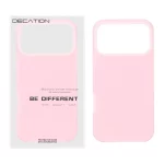 قاب Decation سیلیکونی پاستیلی Apple iPhone 17 Pro Max - صورتی روشن (پک دار)