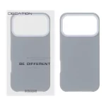 قاب Decation سیلیکونی پاستیلی Apple iPhone 17 Pro Max - خاکستری (پک دار)