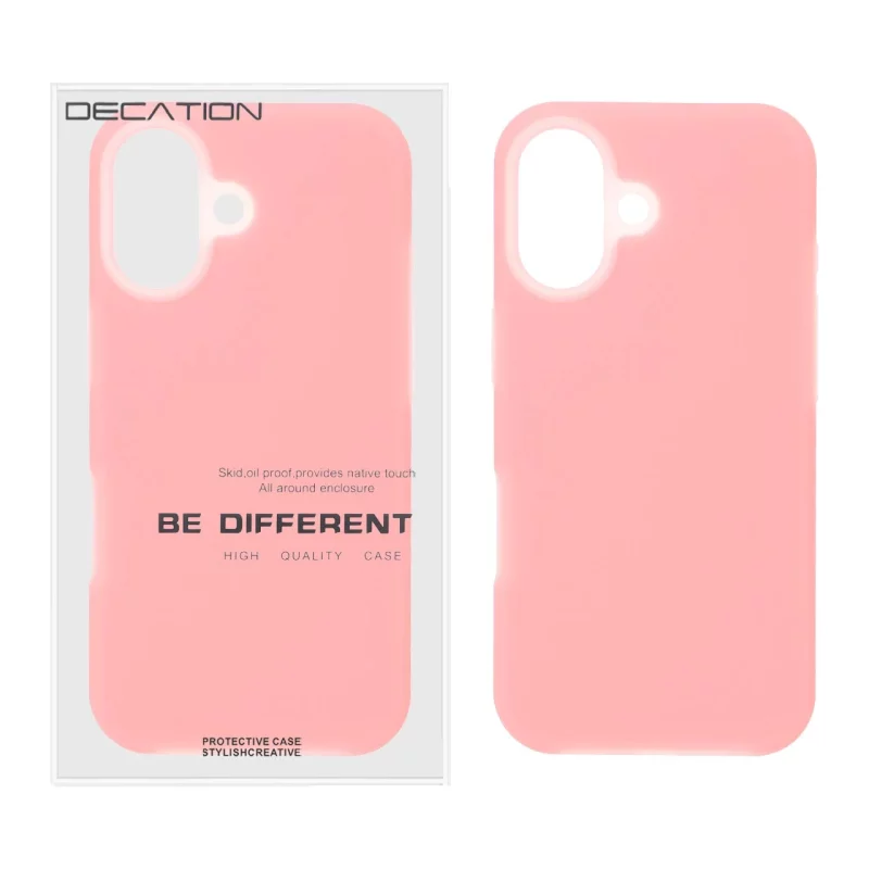 قاب Decation سیلیکونی پاستیلی Apple iPhone 17 - صورتی (پک دار) - تصویر 2