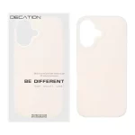 قاب Decation سیلیکونی پاستیلی Apple iPhone 16 - کرم (پک دار)