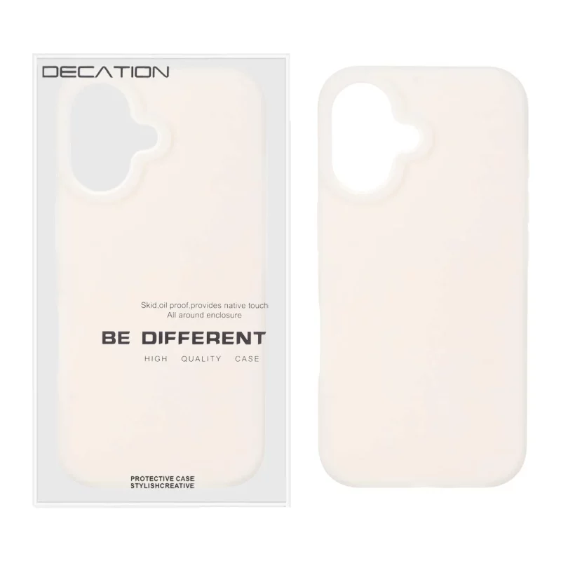 قاب Decation سیلیکونی پاستیلی Apple iPhone 16 - کرم (پک دار) - تصویر 2