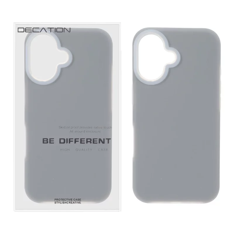 قاب Decation سیلیکونی پاستیلی Apple iPhone 16 - خاکستری (پک دار) - تصویر 2