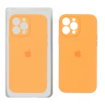 قاب سیلیکونی پاک کنی محافظ لنزدار اورجینال Apple iPhone 13 Pro Max - نارنجی فانتزی (پک اصلی)