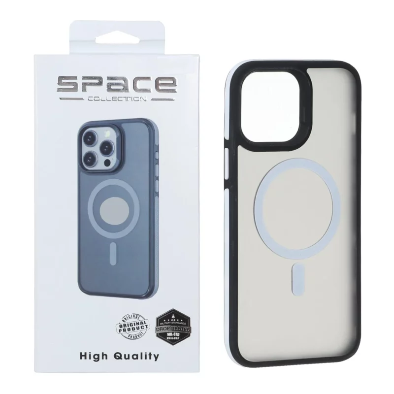 قاب Space مات Magsafe دور هاشور Apple iPhone 13 Pro Max - سفید (پک دار) - تصویر 2