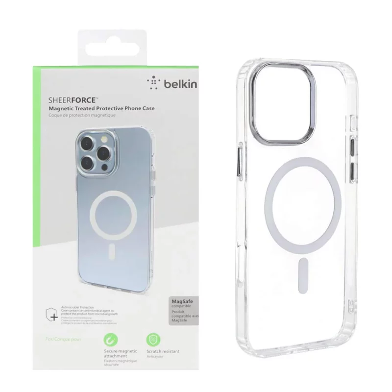 قاب belkin شفاف Magsafe مدل Apple iPhone 16 (پک دار) - تصویر 2