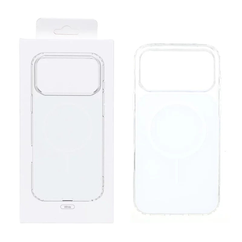قاب پشت رنگی دور ژله ای با قابلیت شارژ MagSafe مدل Apple iPhone 17 Pro Max - سفید (پک دار) - تصویر 2