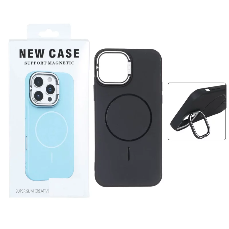 قاب Case Pro دور لنز خطی استندشو MagSafe مدل Apple iPhone 11 Pro - مشکی (پک دار) - تصویر 2