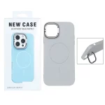 قاب Case Pro دور لنز خطی استندشو MagSafe مدل Apple iPhone 13 / iPhone 14 - طوسی (پک دار)